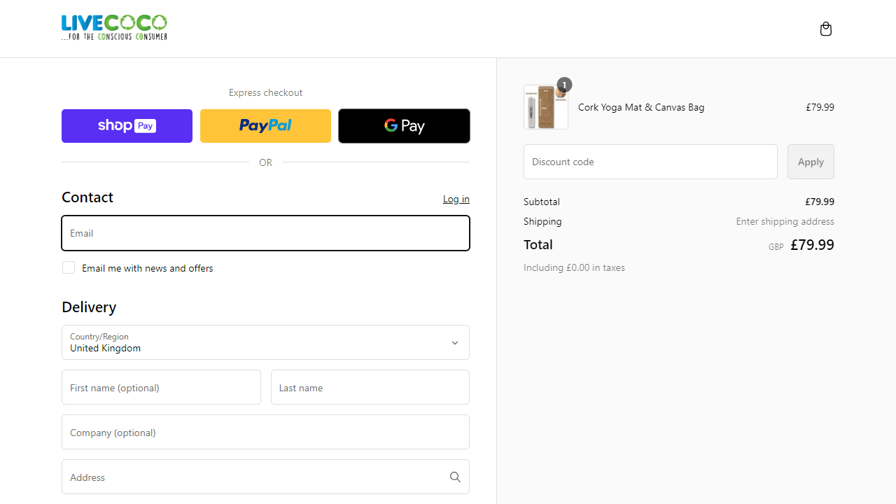 How to apply LiveCoco coupon code
